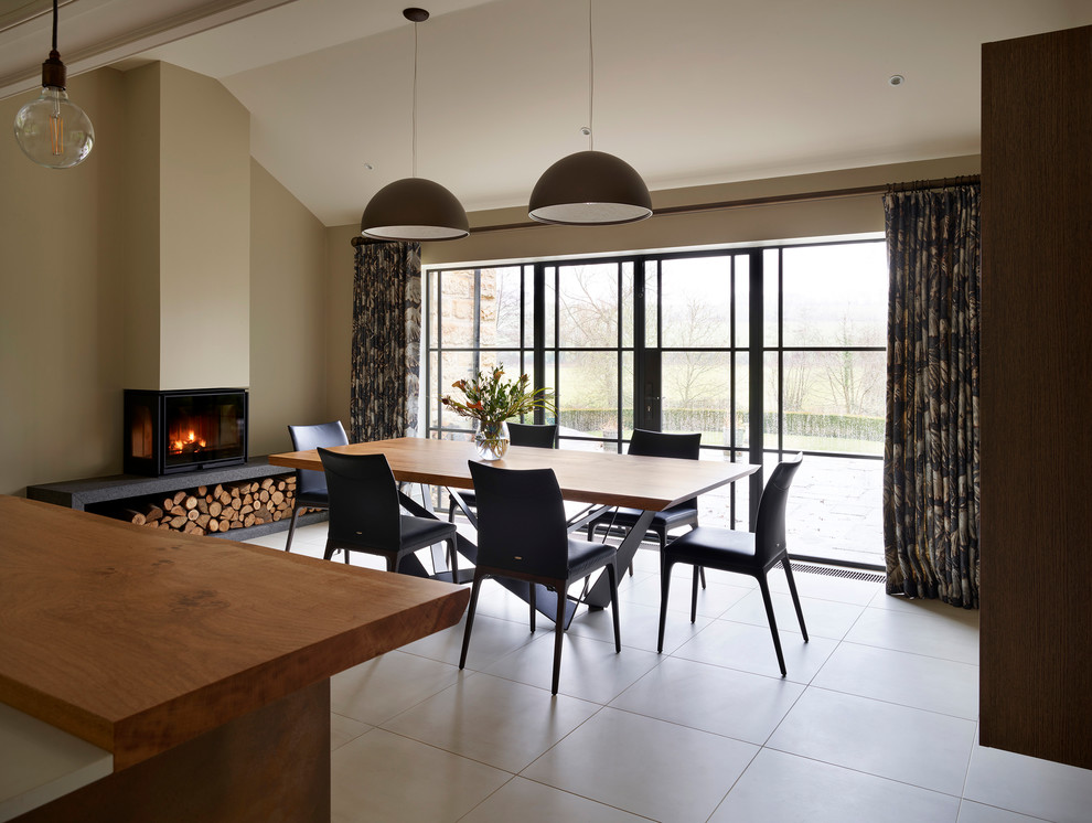 Photo of a contemporary dining room in Kent.