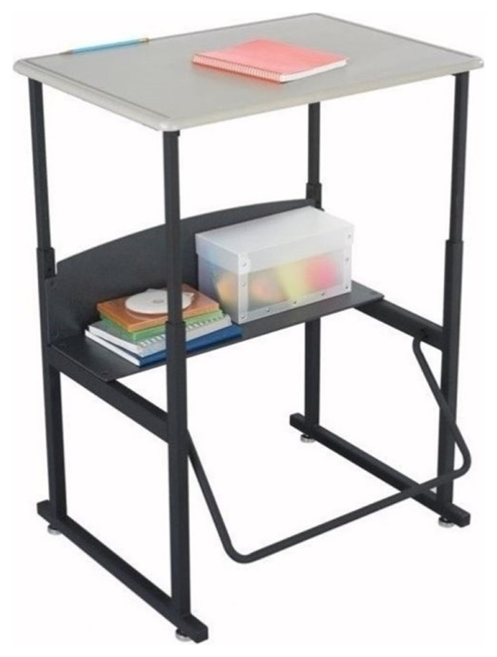 Bowery Hill Traditional Student Desk in Beige Contemporary Kids