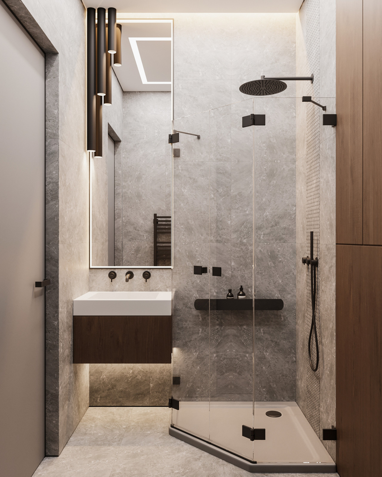 ЖК "Небо" современный интерьер в стиле минимализм 105 кв.м