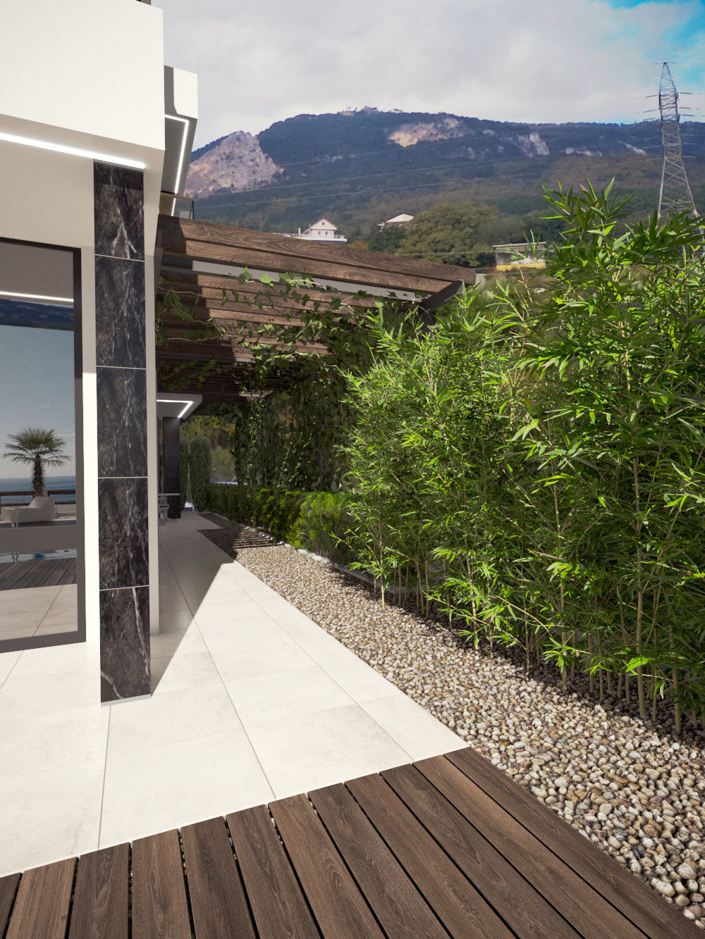 Проект благоустройства территории мини-отеля в Гурзуфе. Ландшафт