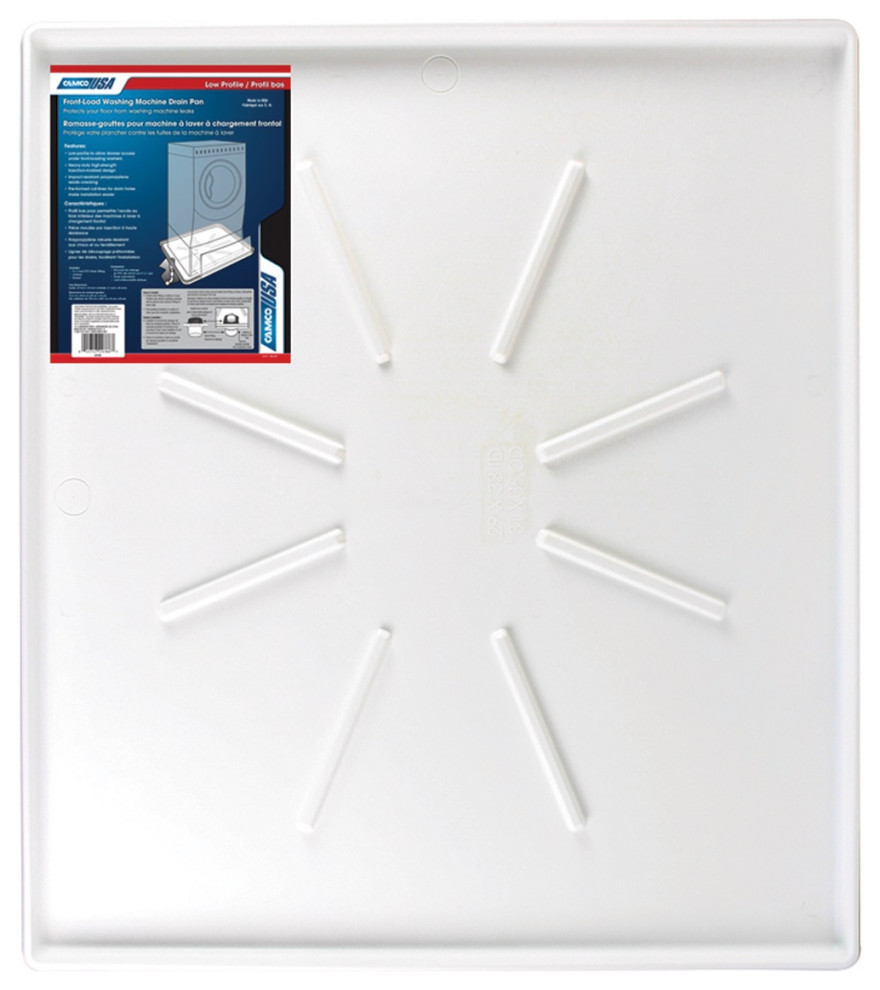 Camco 20786 Low Profile Washing Machine Drain Pan with PVC Fitting