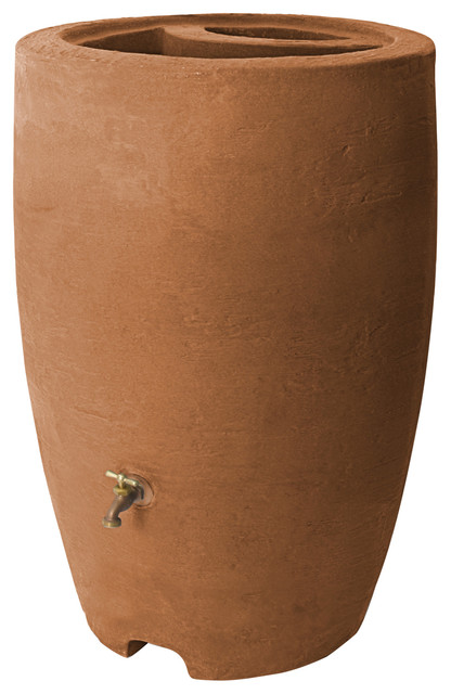 Algreen Athena 50 Gallon Rain Barrel With Brass Spigot Transitional Rain Barrels By Algreen Products