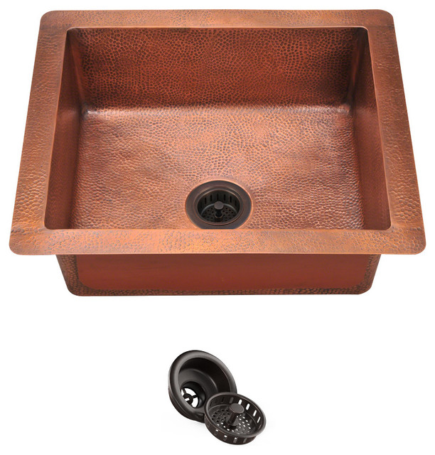 Single Bowl Copper Sink Strainer