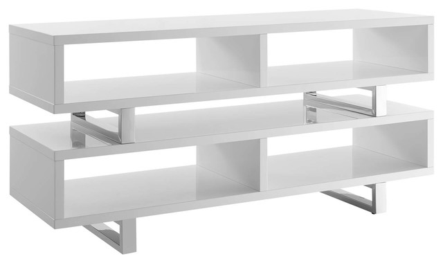 Modern Media Tv Stand Console Table, Metal And Wood Tv Console Table