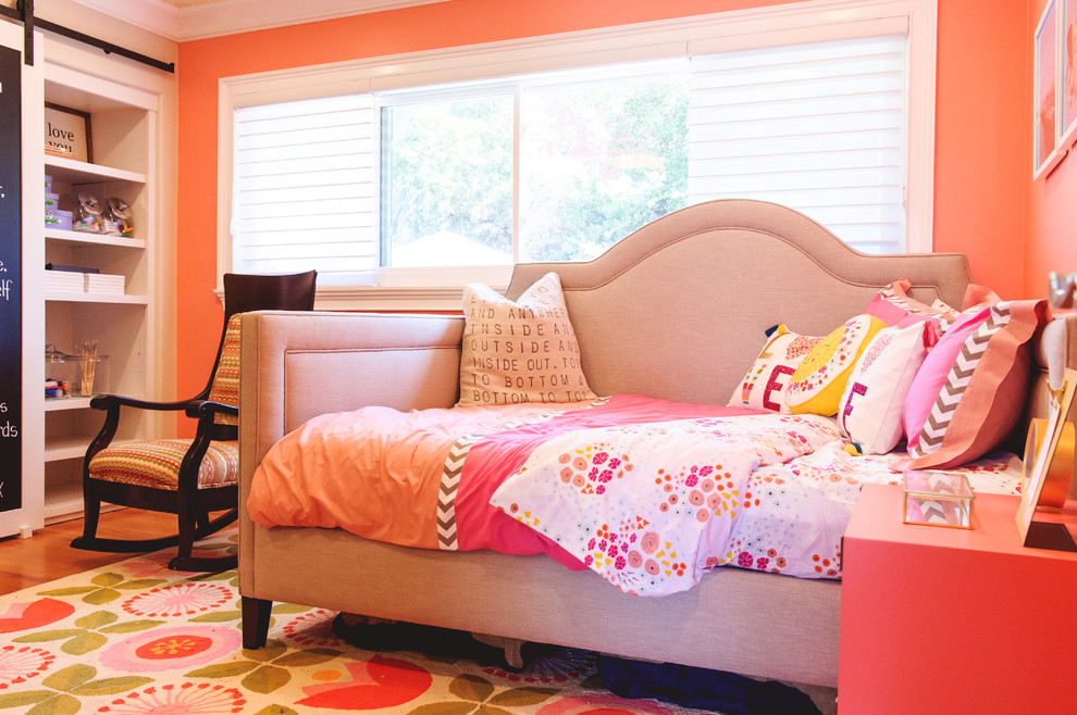 Inspiration for an eclectic kids' study room for girls in San Diego.