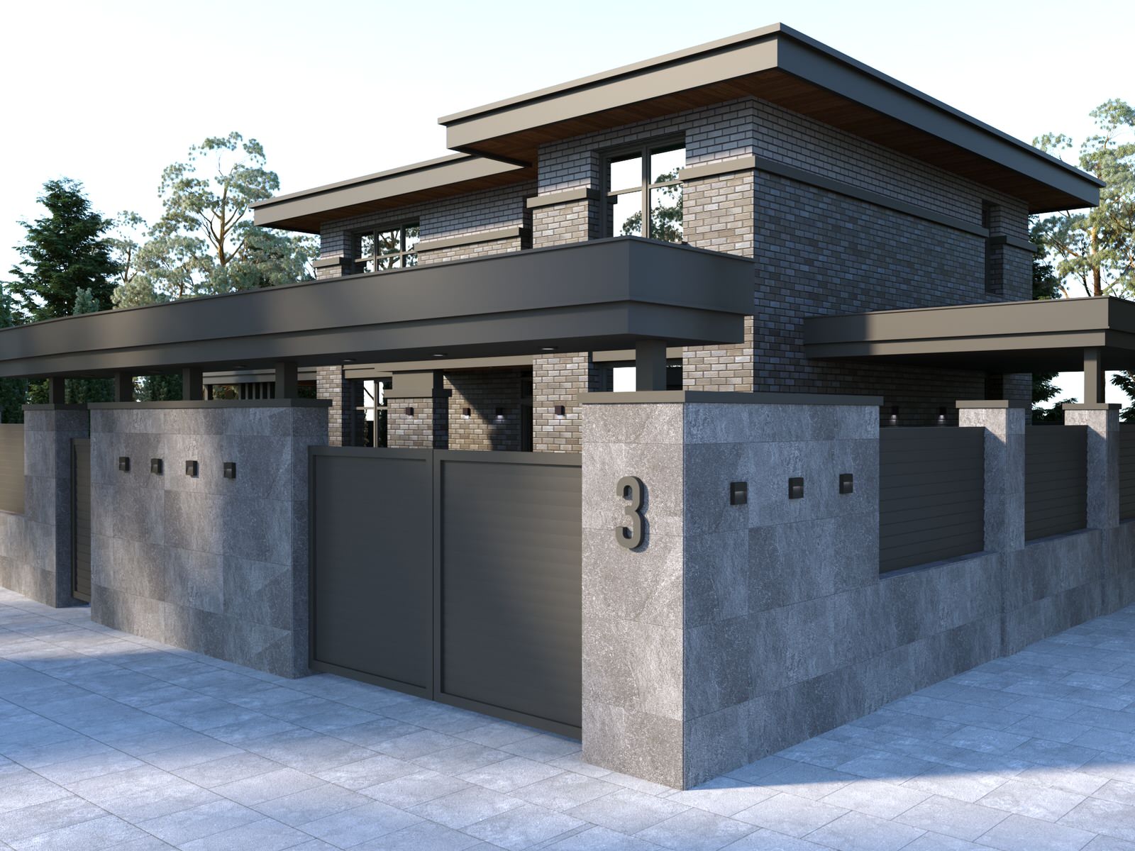 Индивидуальный жилой дом в стиле Райта