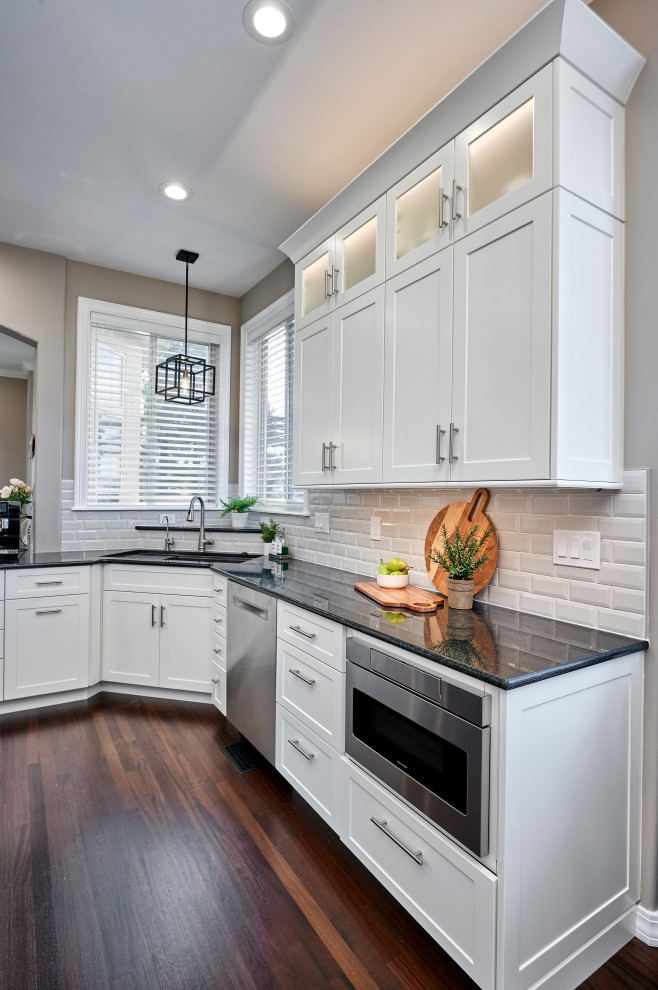 Transitional home design photo in Denver