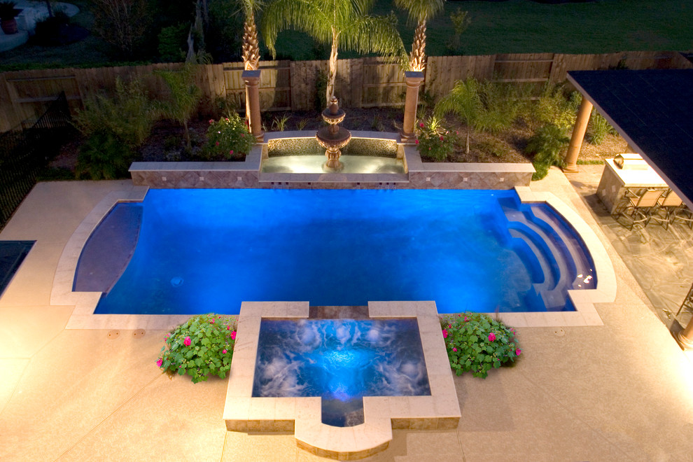 This is an example of a traditional pool in Houston.