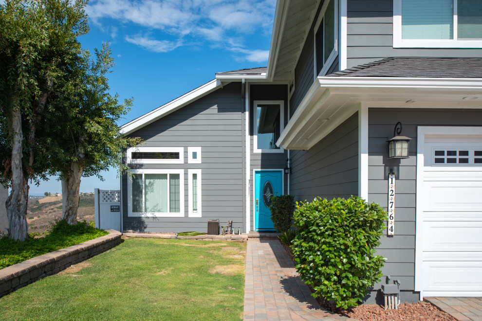 San Diego Exterior Remodel with Hardie Siding and Ledgerstone Veneer Arts & Crafts House