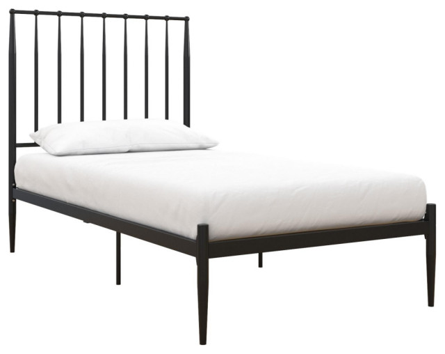 Gemma Modern Metal Bed, Twin Midcentury Platform Beds by Dorel