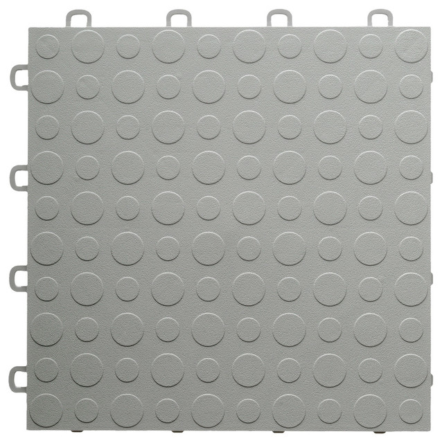 12"x12" Interlocking Garage Flooring Tiles, Coin Top ...