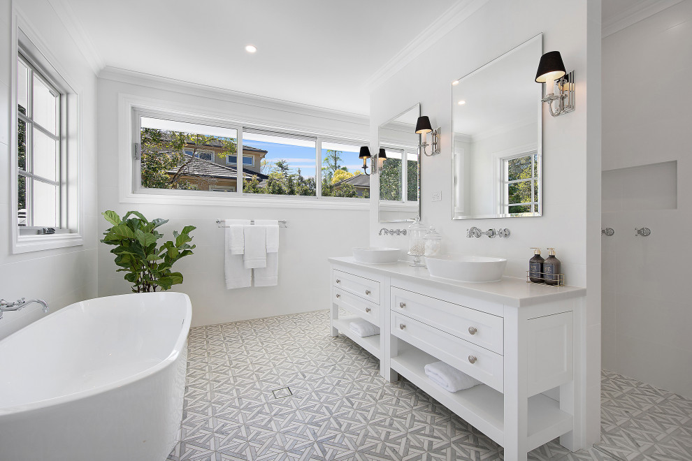 Inspiration for a beach style bathroom in Sydney.