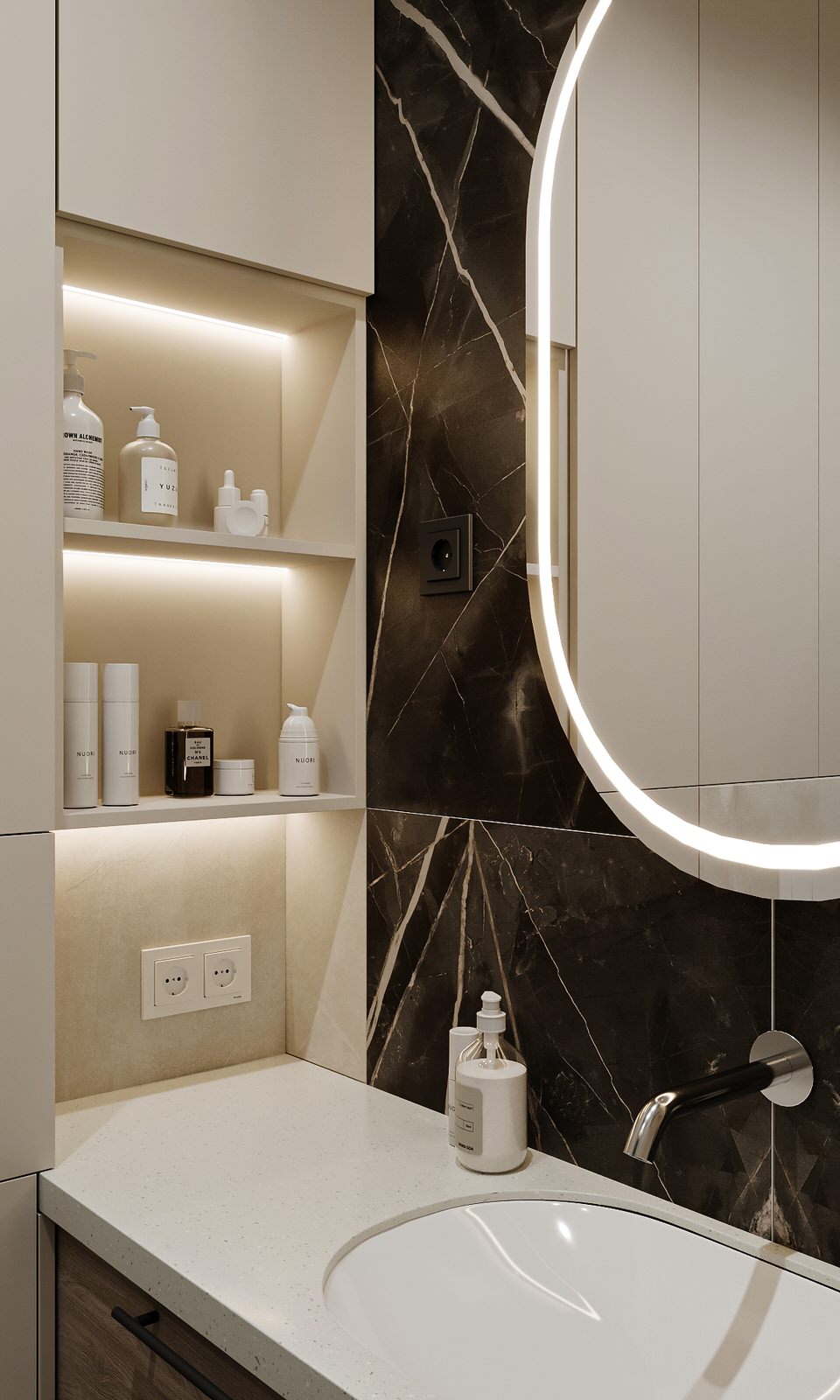 Интерьер квартиры в ЖК "Метрополия"