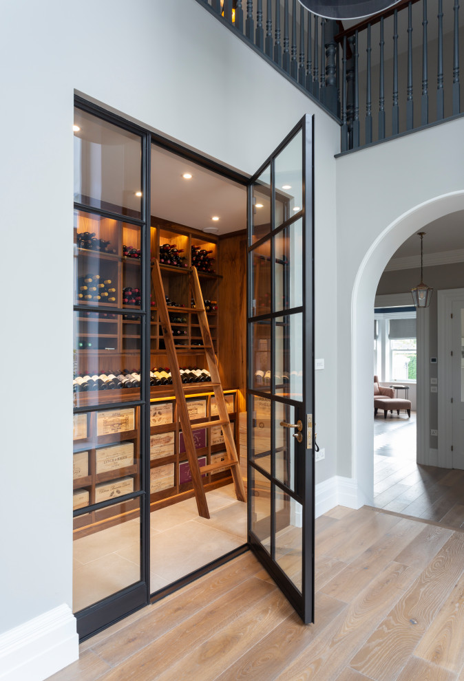 This is an example of a transitional wine cellar in Dublin.