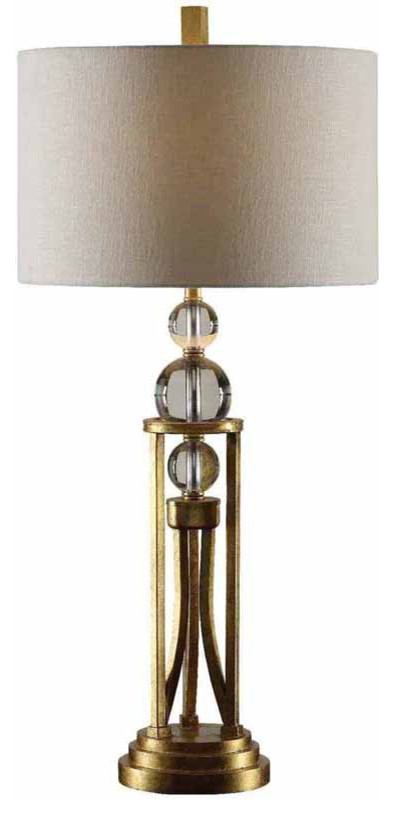 Crestview Collection Rollins Gold Leaf Table Lamp