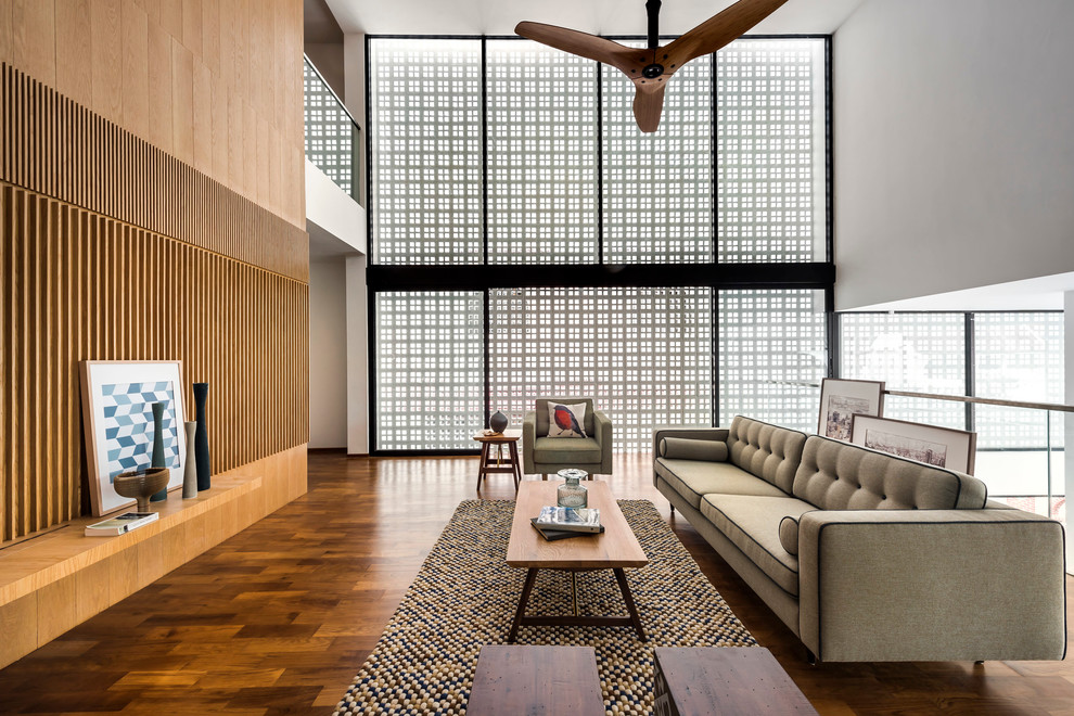 Contemporary family room in Singapore.