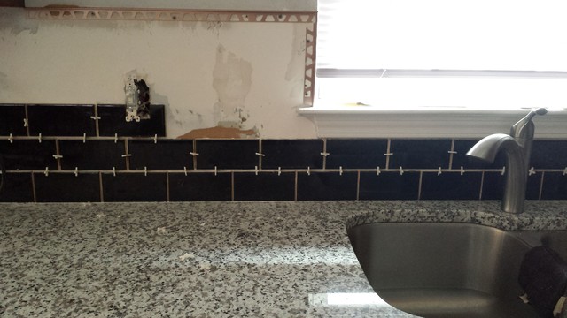 Backsplash work - before 