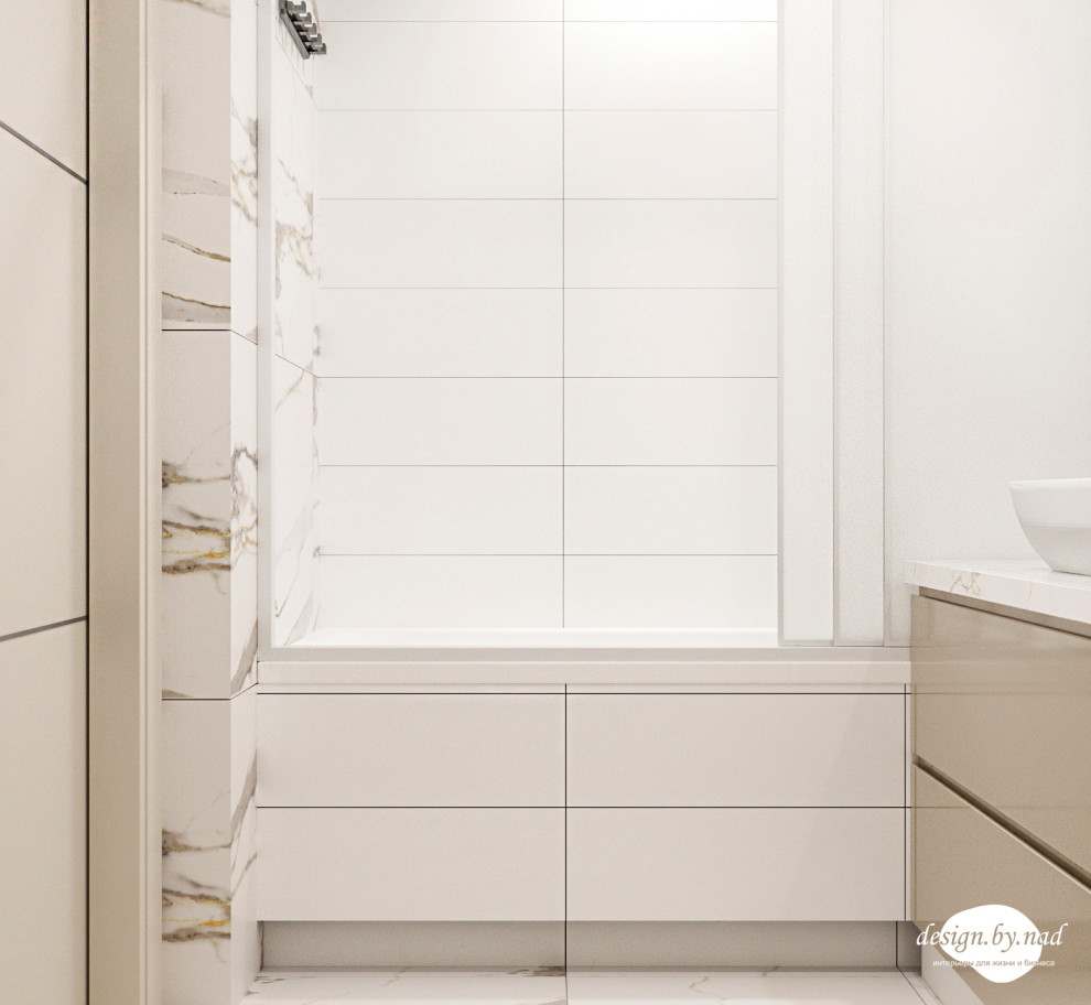 Трехкомнатная квартира в светло-бежевых тонах