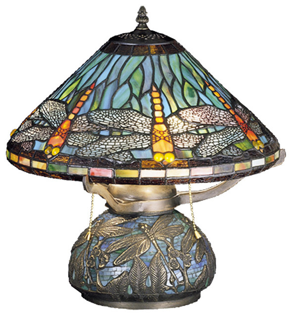 Meyda Lighting 27159 17 H Tiffany Dragonfly W Mosaic Base Table Lamp Meyda Lighting 27159 17 H Tiffany Dragonfly W Mosaic Base Table Lamp