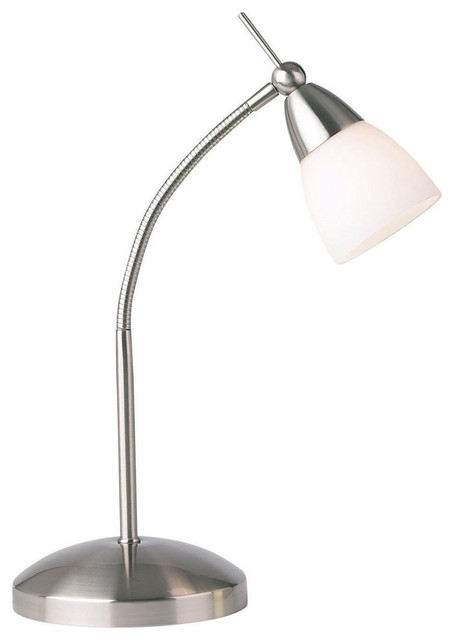 Low Energy Halogen Touch Dimmable Satin Chrome Desk Lamp Modern Low Energy Halogen Touch Dimmable Satin Chrome Desk Lamp Modern Lamps By Happy Homewares Limited