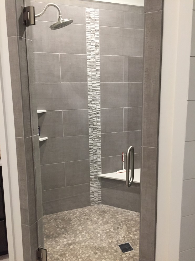 Свежая идея для дизайна: большая ванная комната в стиле шебби-шик - отличное фото интерьера