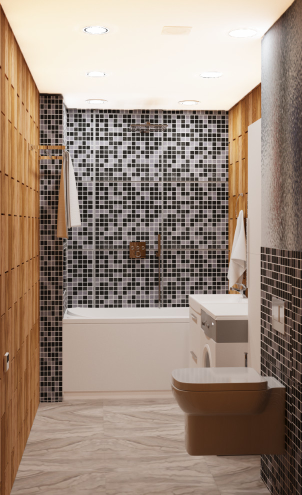 учебный проект. 1-й этаж частного дома для проживания 2 человек и собаки.