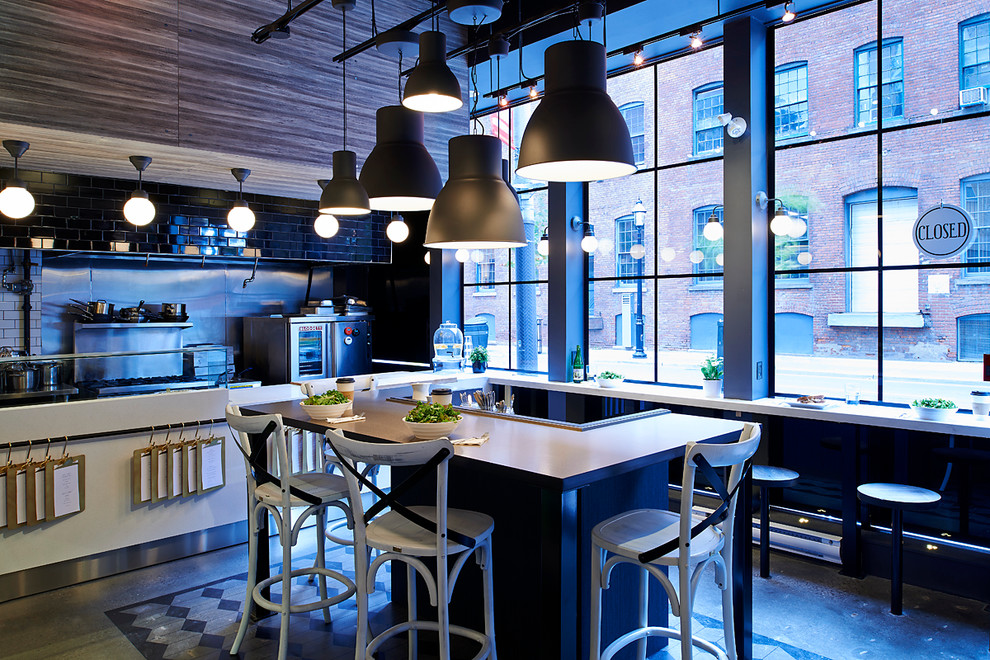 Inspiration for a transitional home design remodel in Toronto