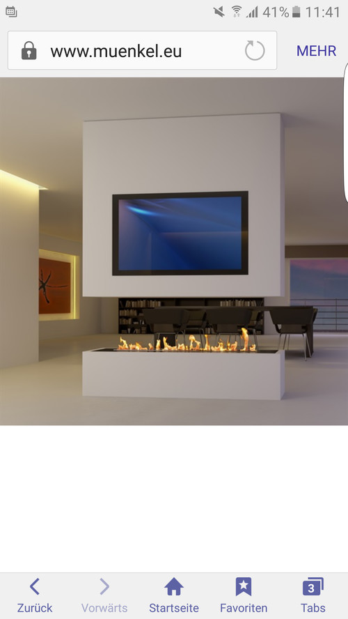 Raumteiler tv kamin