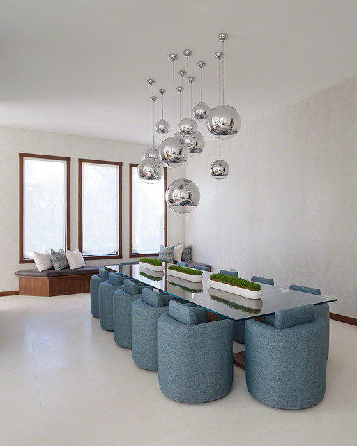 Old Westbury Estate transitional-dining-room