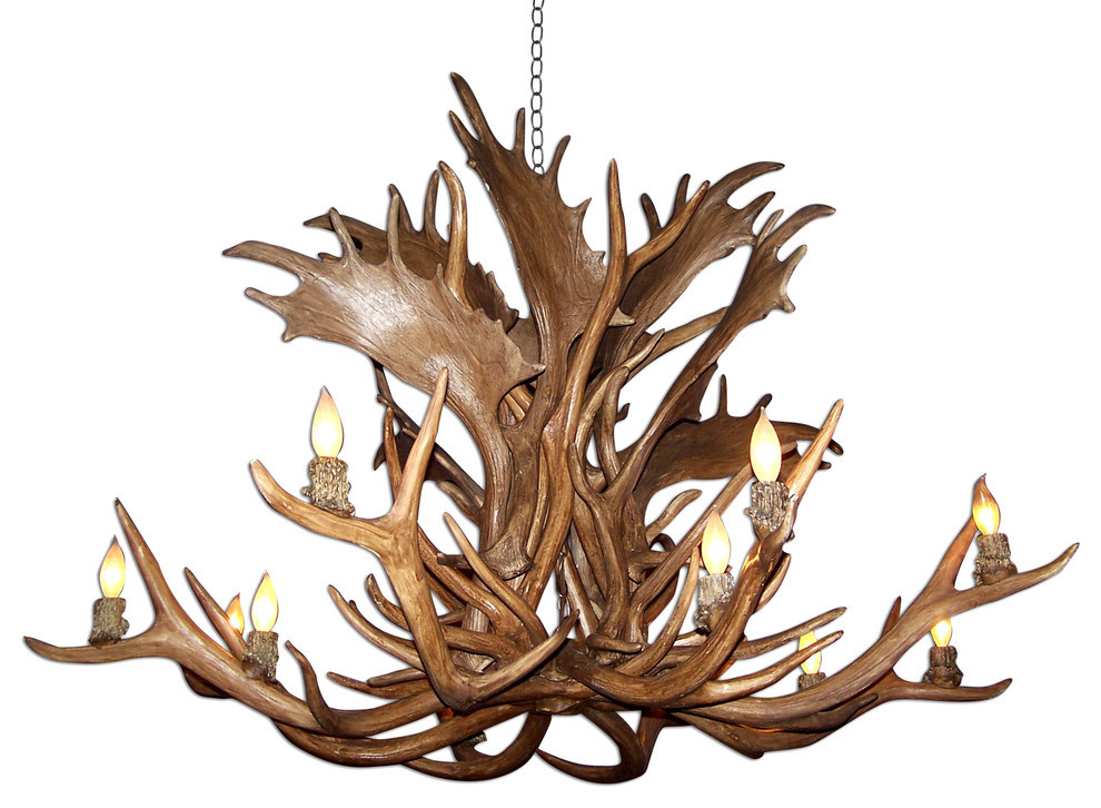 Reproduction Antler Fallow, Elk Chandelier Light, RL21 Rustic