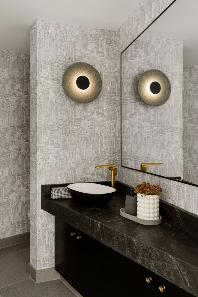 Home for Art - Contemporary - Powder Room - Calgary - by elena del ...