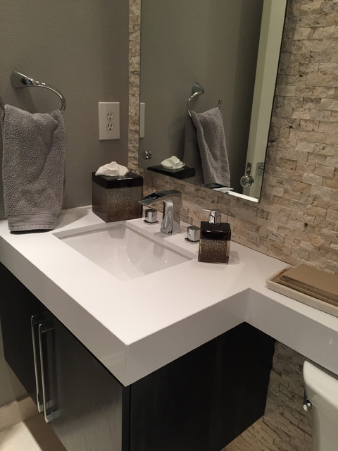 TILE WORK modern-bathroom