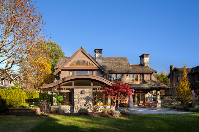 Acadia Road Residence craftsman-facciata