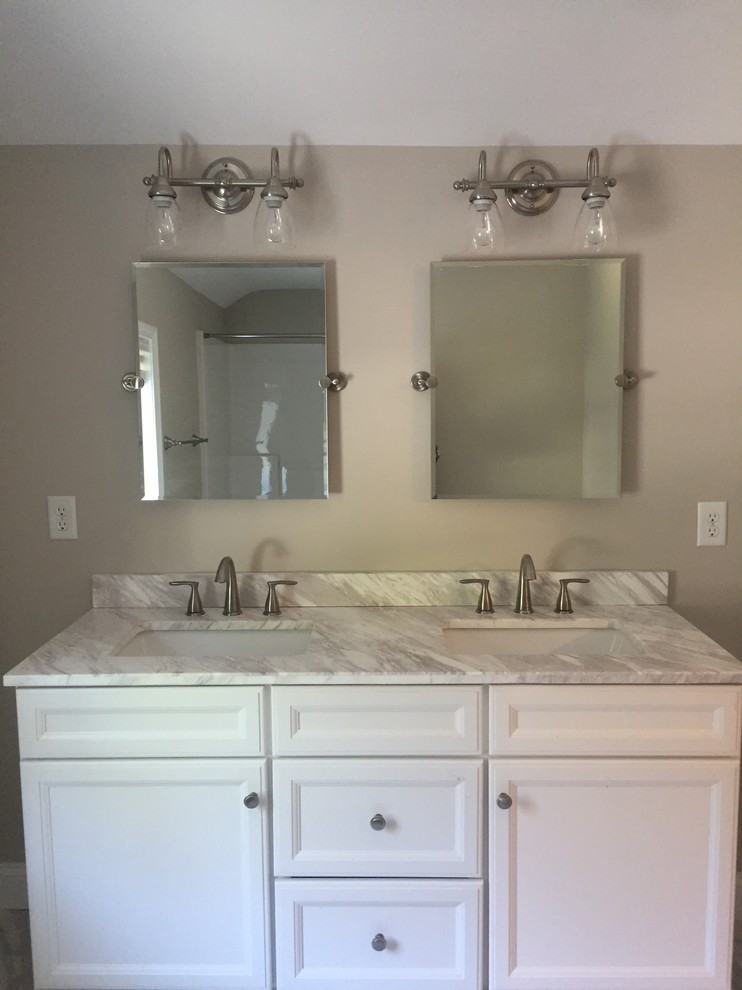 Inspiration for a transitional home design remodel in Boston