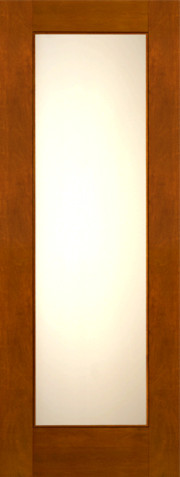 2-1/4" Thick Contemporary Mahogany Door Low-E Glass