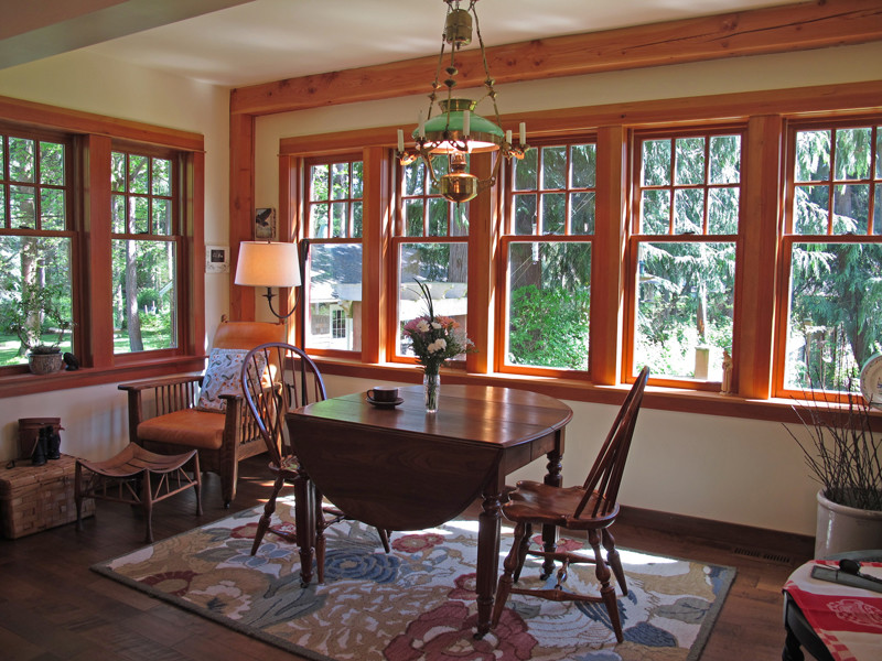 Photo of an arts and crafts sunroom in Seattle.