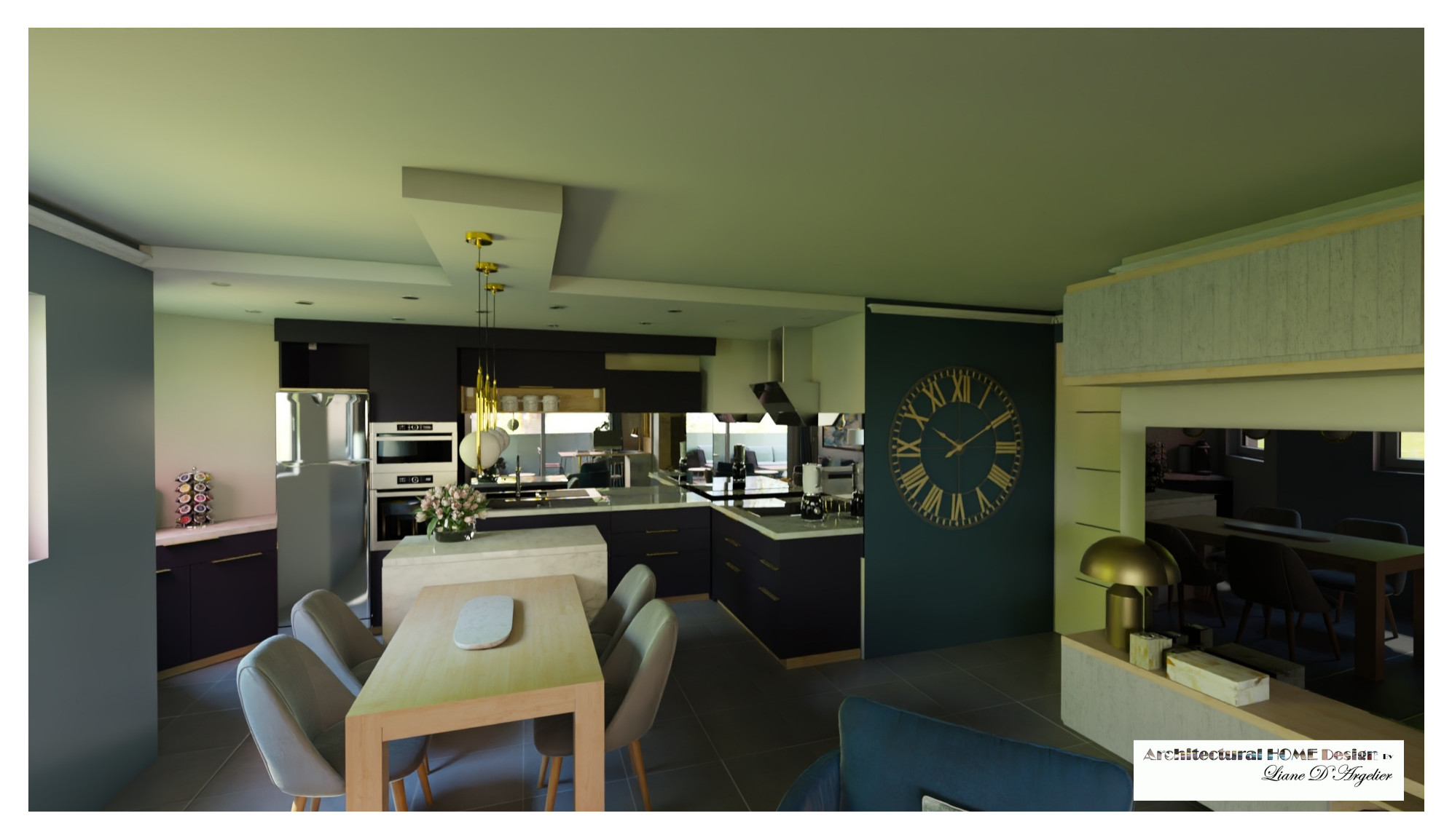 Pièce de vie 35 m²