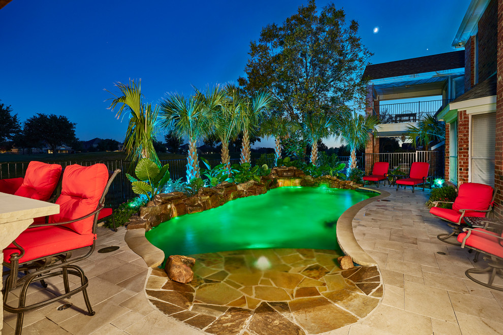 Rowlett Oasis Tropical Pool Dallas by Weisz Selection Outdoor