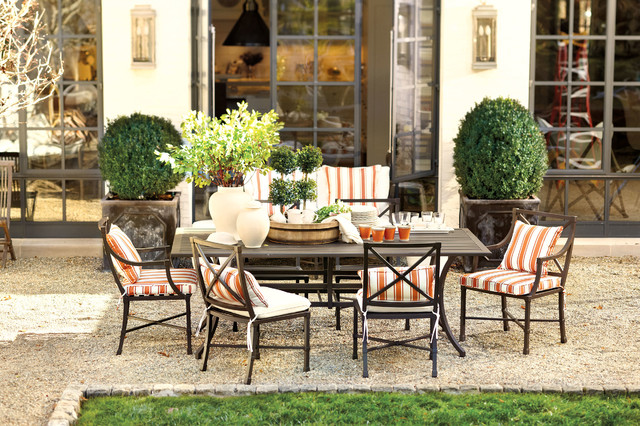 Suzanne Kasler Directoire Outdoor Dining Traditional Patio