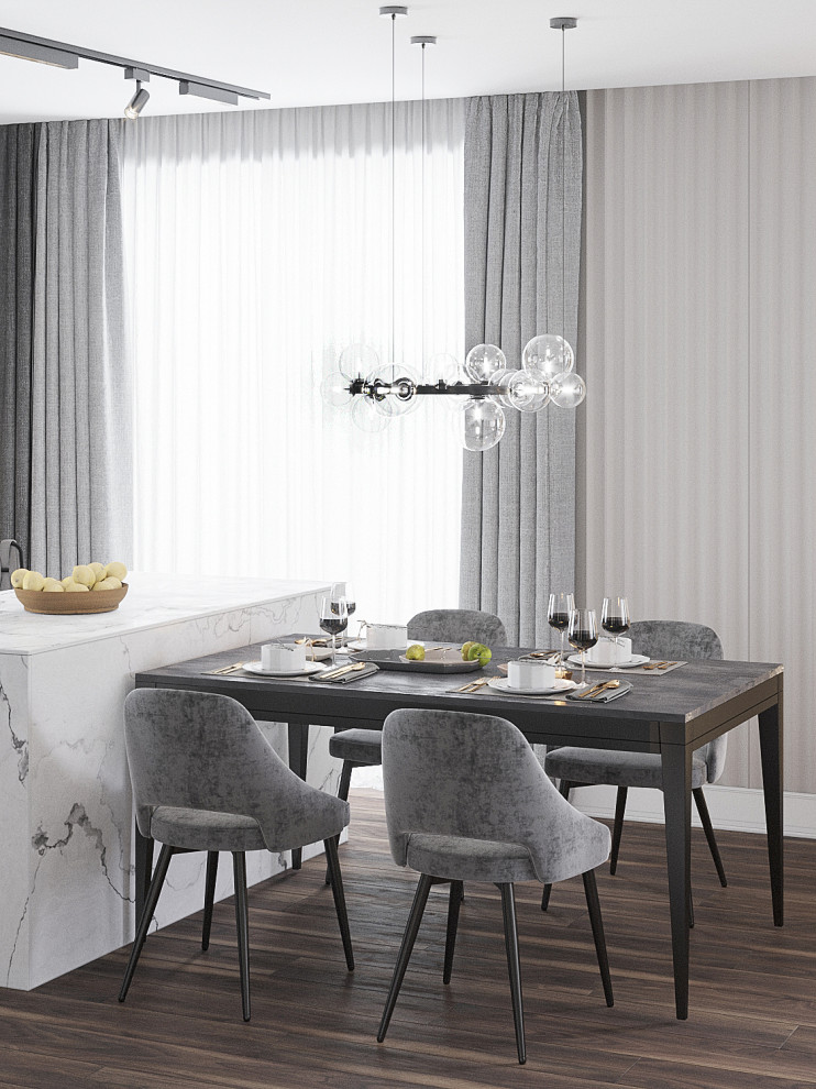 Дизайн-проект кухни-гостиной 38 кв.м