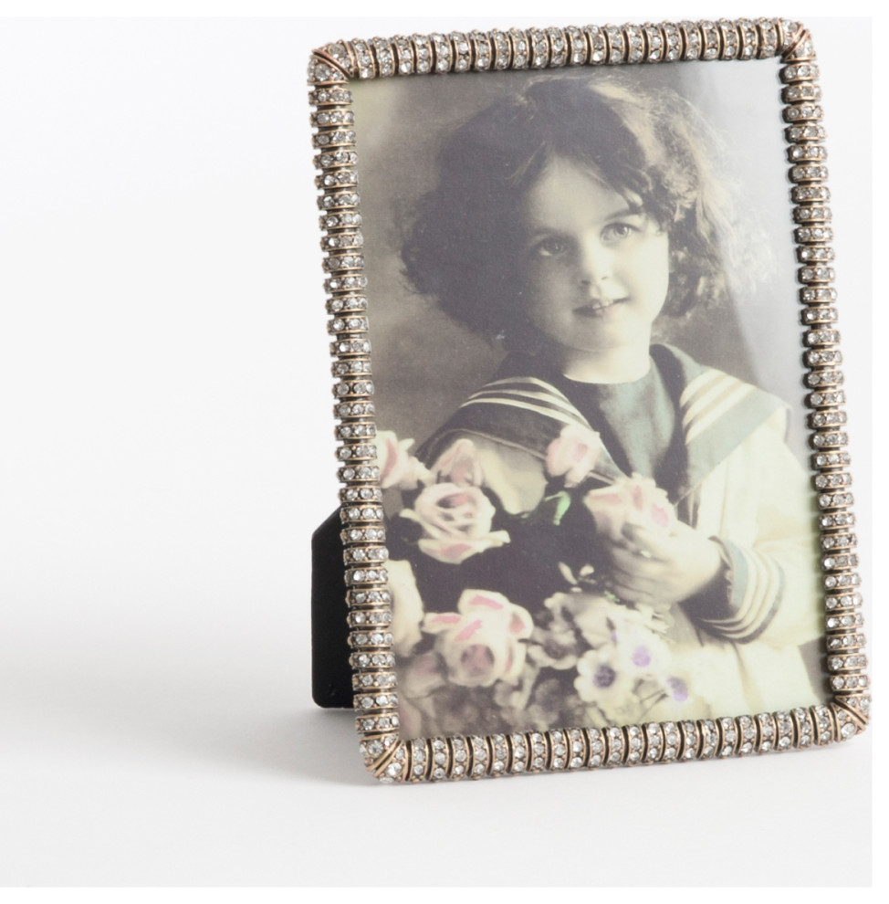 Jeweled Design Photo Frame Contemporary Picture Frames by Saro