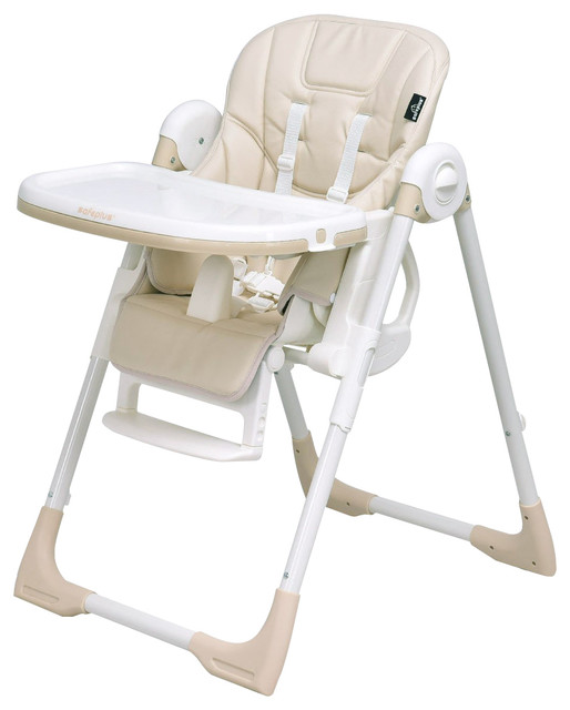 Folding Height Adjule Recline Feeding Baby High Chair Beige Folding Height Adjule Recline Feeding Baby High Chair Contemporary Chairs And Booster Seats By La Lander