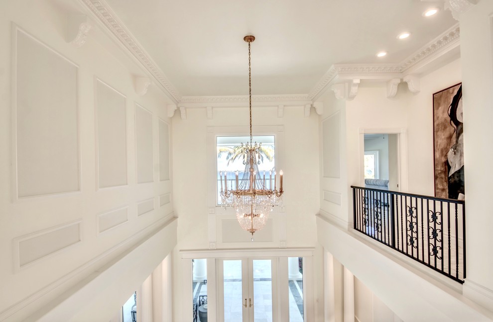 Entryway - transitional entryway idea in Miami