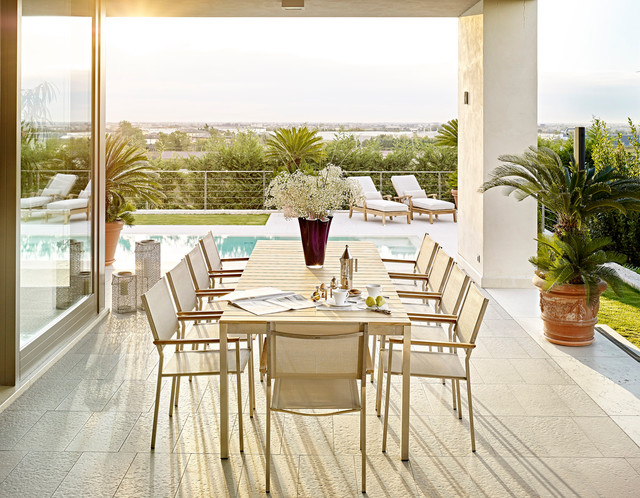 Esterni con Piscina modern-terrasse