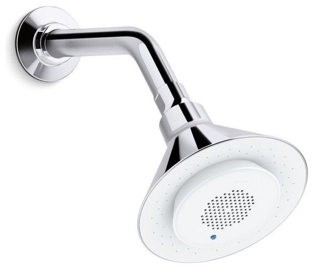 Kohler Moxie 2.5 GPM 1-Function Showerhead, Wireless Speaker, Polished Chrome