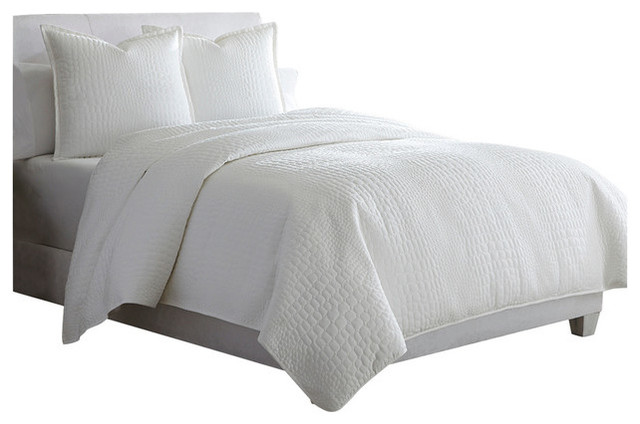 Aico Bedding Ashworth 3 Piece Coverlet Duvet Set Queen