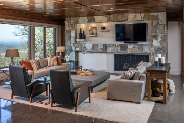 Corby House Renovation rustic-living-room