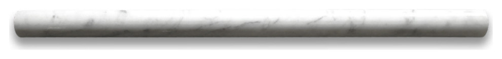 Carrara Marble Pencil Liner Trim Molding Venato Carrera Polish 3/4x12, 1 piece