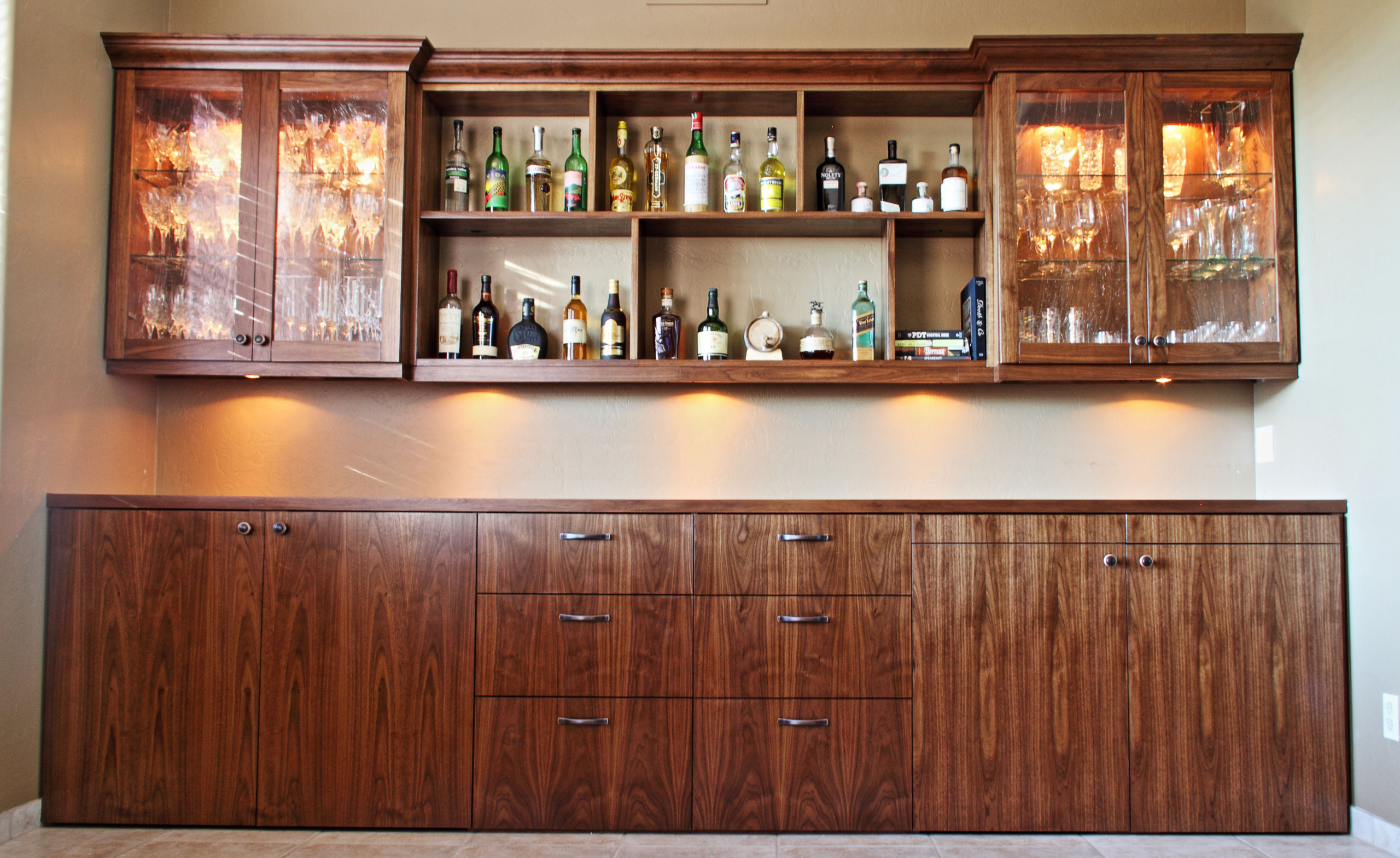 walnut drinks cabinet