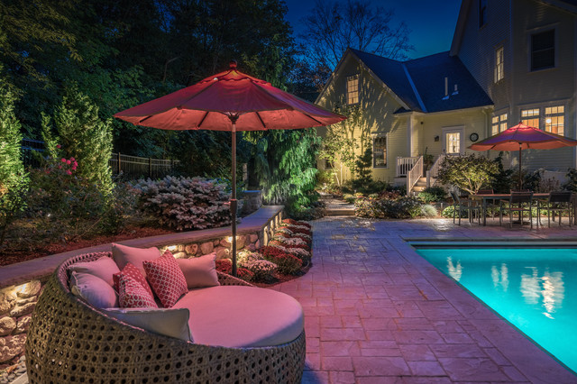 Pool Area Lighting - Traditional - Pool - Boston - by ...